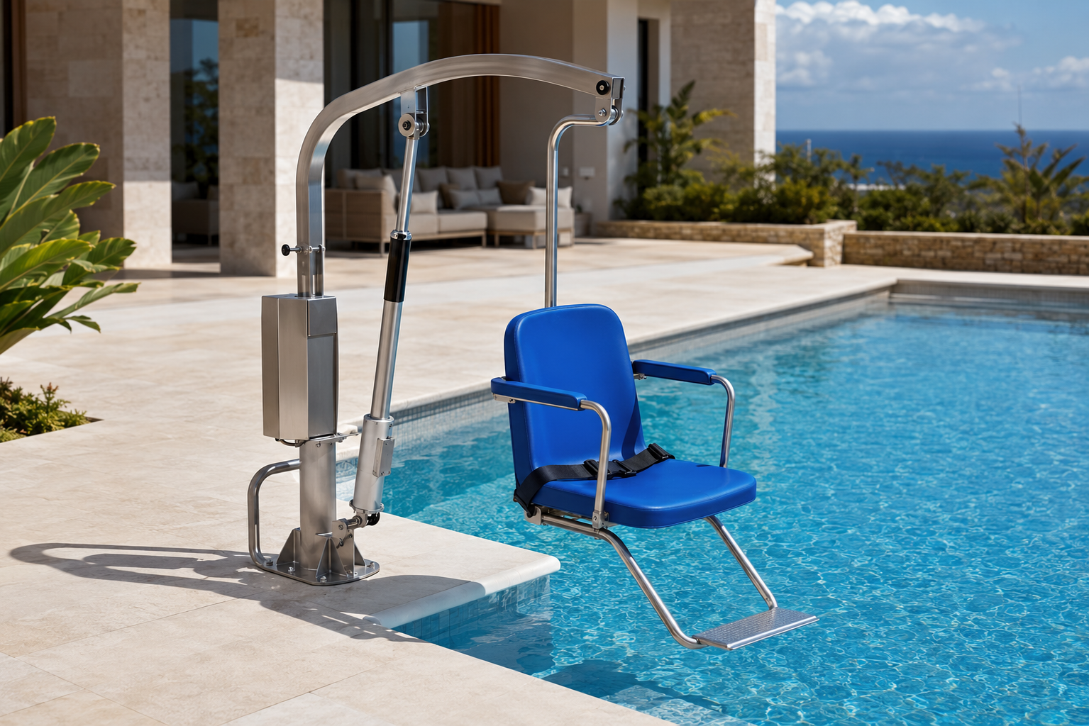 Pool chair accessibility system