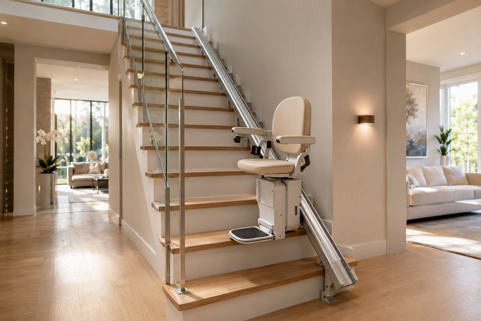 Staircase moving chair